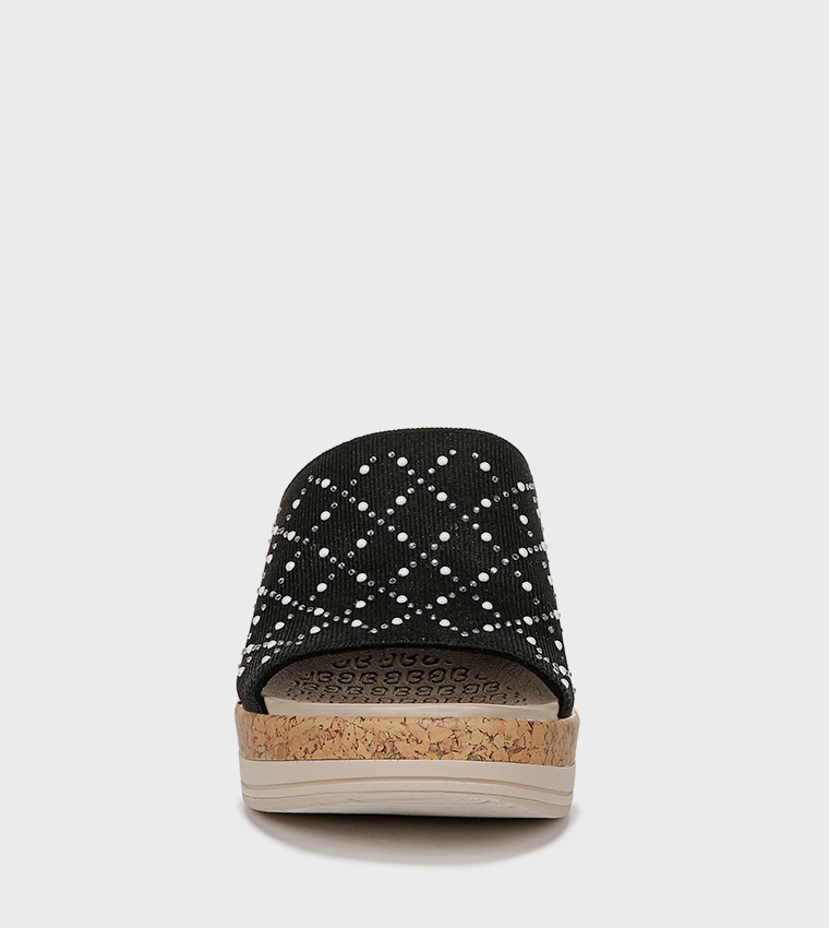 NAROYALL Embellished Open Toe Wedge Sandals