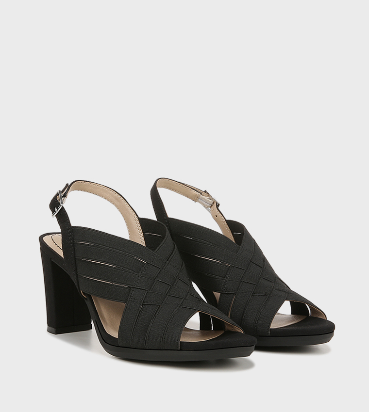 Buy Naturalizer AMY Cross Strap Open Toe Heel Sandal In Black 6thStreet UAE