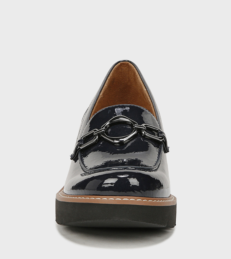 Buy Naturalizer Lug Outsole Chunky Loafers In Navy 6thStreet UAE