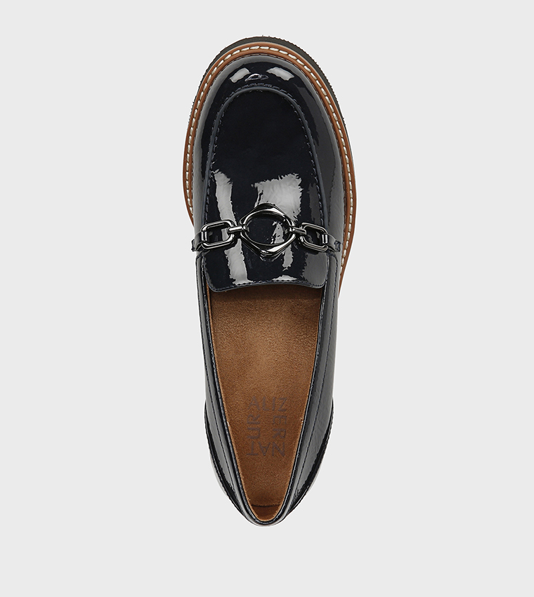 Buy Naturalizer Lug Outsole Chunky Loafers In Navy 6thStreet UAE