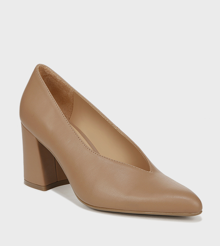 Buy Naturalizer PADEN Pointed Toe Block Heel Pumps In Brown 6thStreet UAE