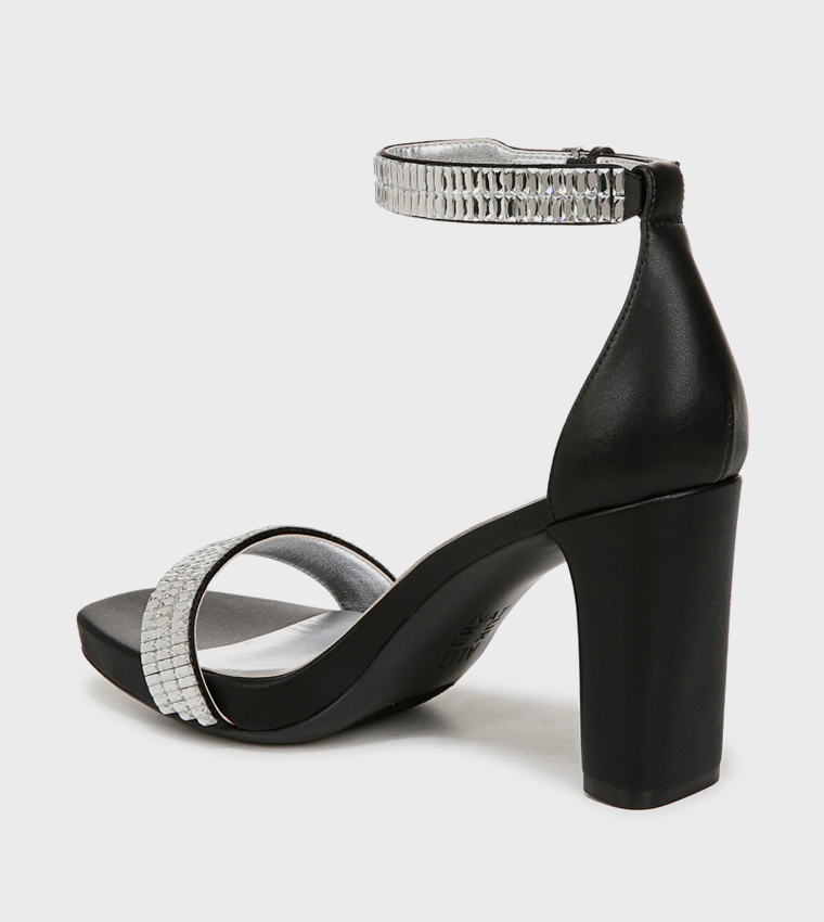 JOY-SPARKLE Embellished Platform Heel Sandals