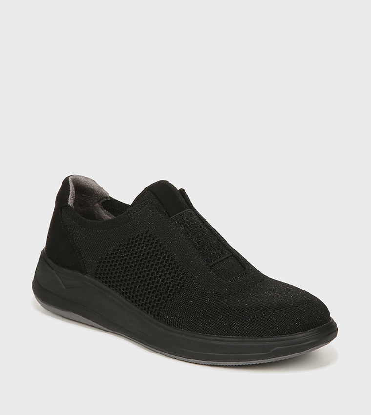 Buy Bzees TROPHY Knitted Slip On Shoes In Black | 6thStreet Qatar