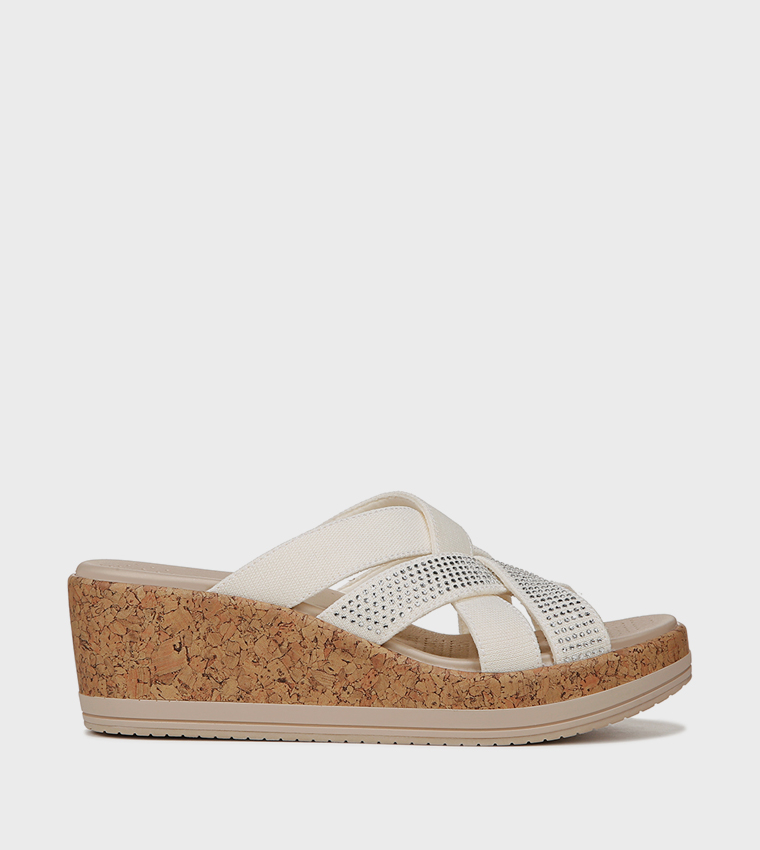 NAREIGN Embellished Open Toe Wedge Sandals