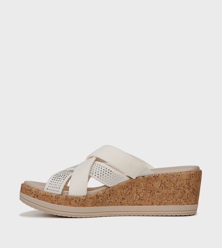 NAREIGN Embellished Open Toe Wedge Sandals