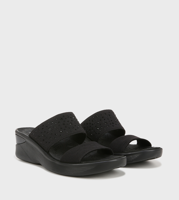 SIENNAA Embellished Wedge Sandals