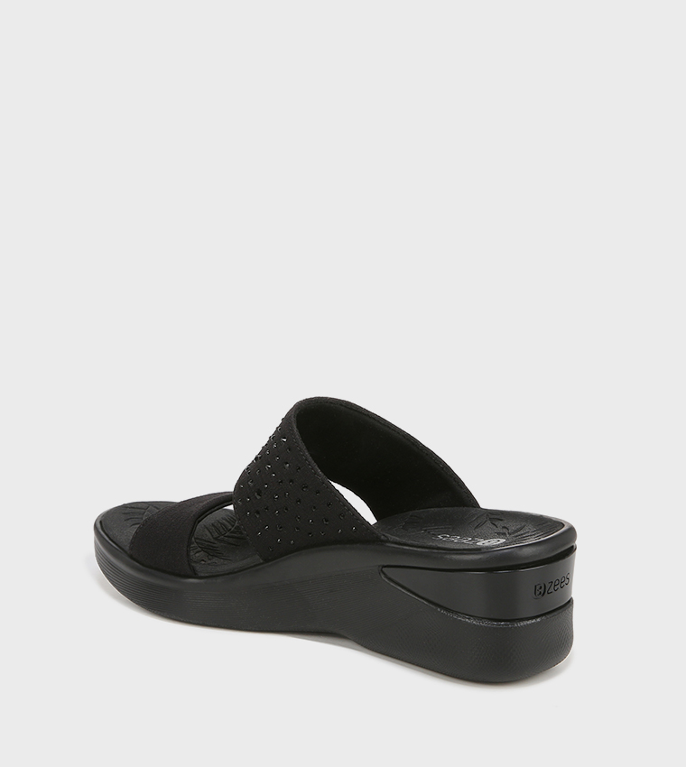 SIENNAA Embellished Wedge Sandals