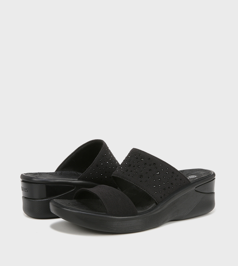 SIENNAA Embellished Wedge Sandals