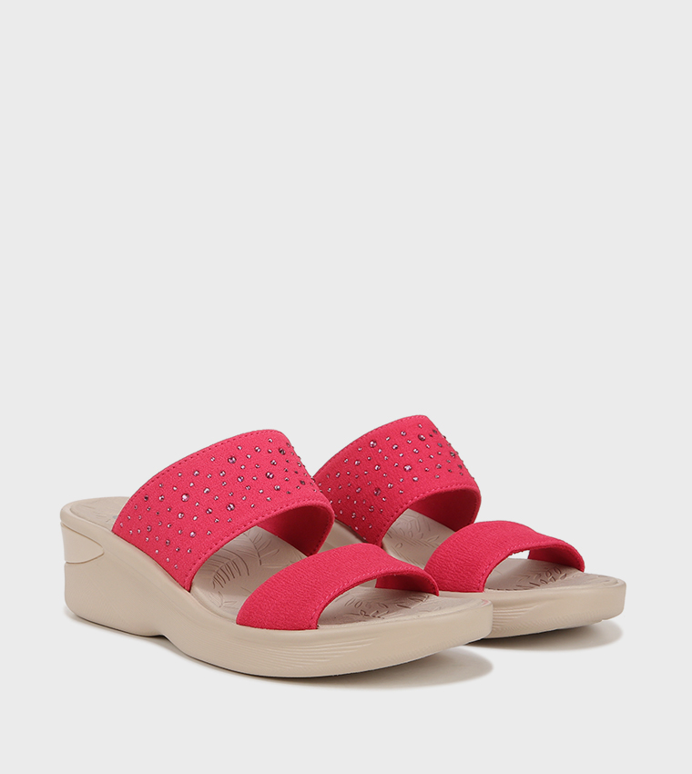 SIENNAA Embellished Wedge Sandals
