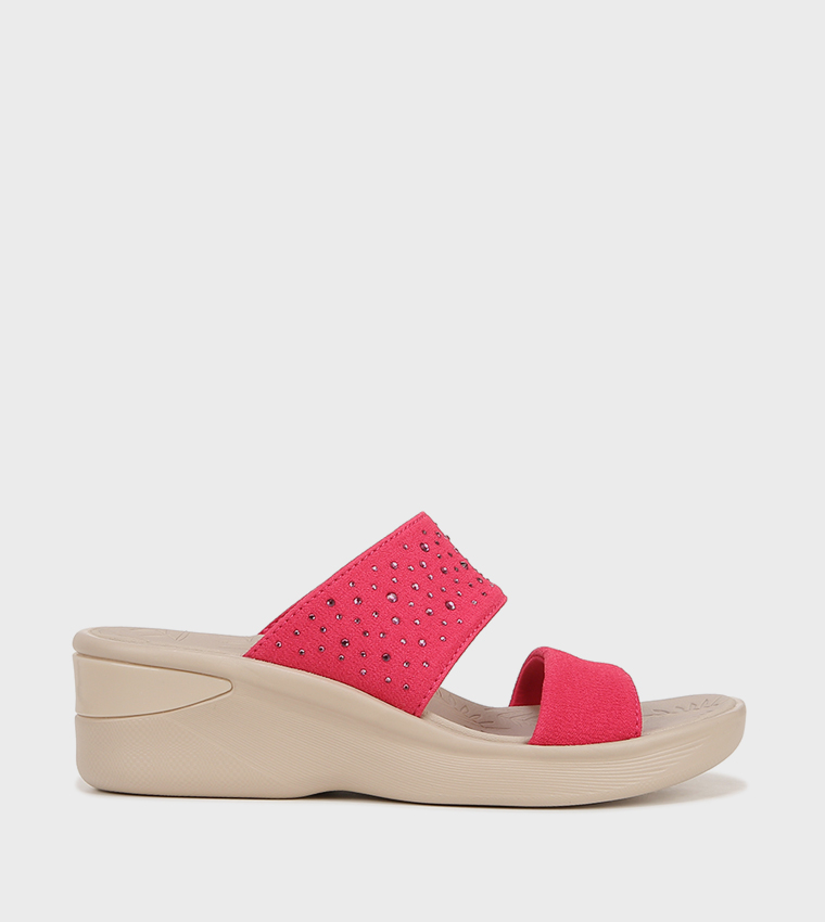 SIENNAA Embellished Wedge Sandals