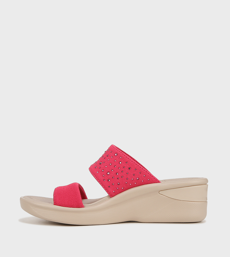 SIENNAA Embellished Wedge Sandals