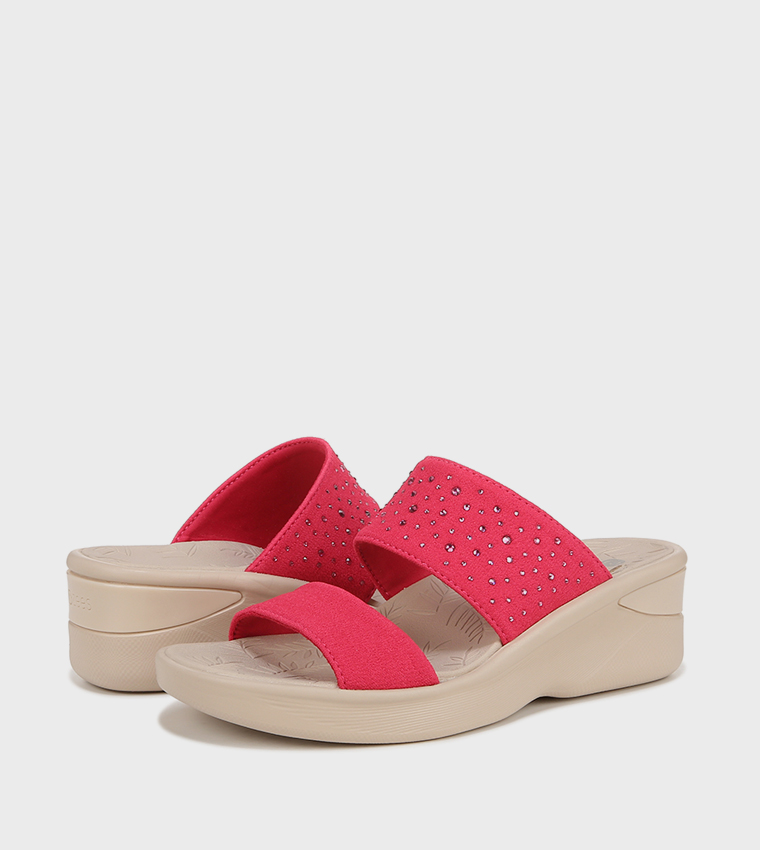 SIENNAA Embellished Wedge Sandals
