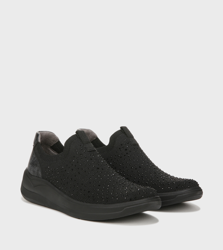 NATWILIGHT Embellished Slip-On Shoes