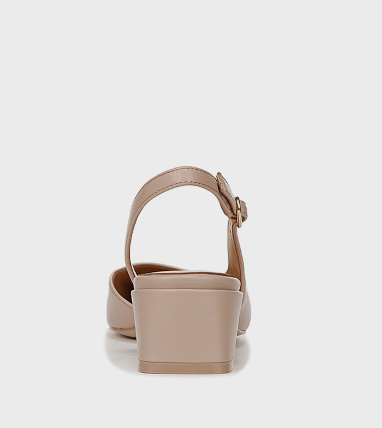 JAYLA Textured Square Toe Slingback Pumps