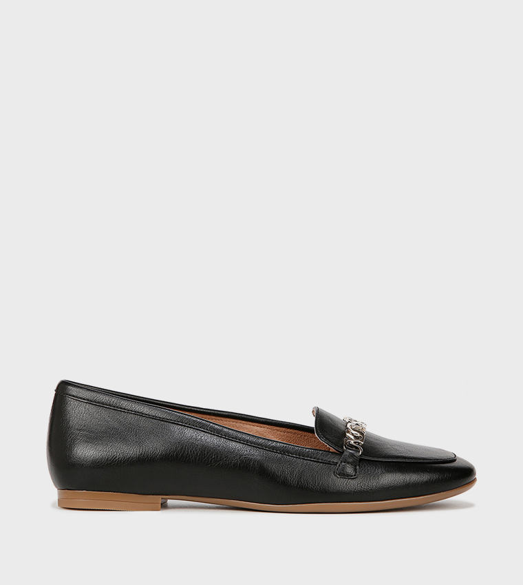 NAJEMI Metal Accent Round Toe Loafers