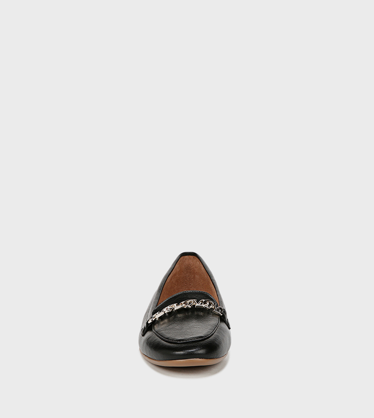 NAJEMI Metal Accent Round Toe Loafers