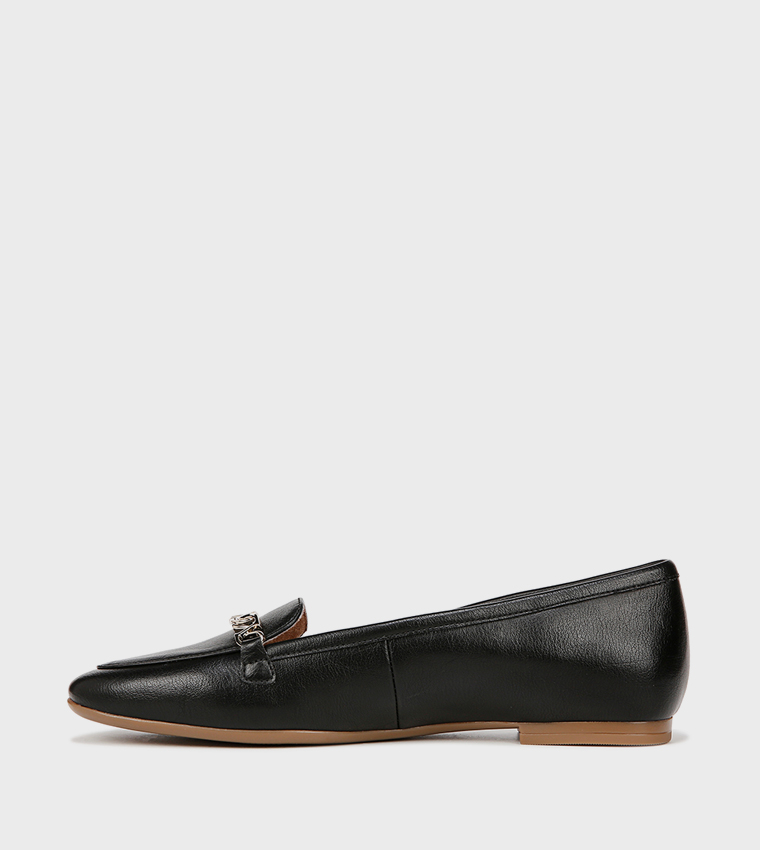 NAJEMI Metal Accent Round Toe Loafers