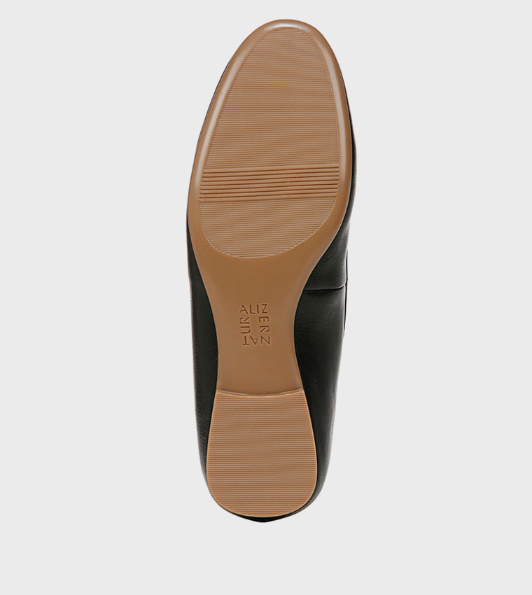 NAJEMI Metal Accent Round Toe Loafers