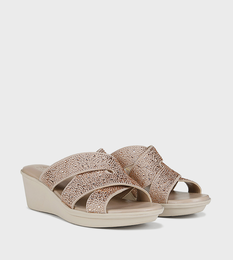 ROWENA Embellished Wedge Sandals