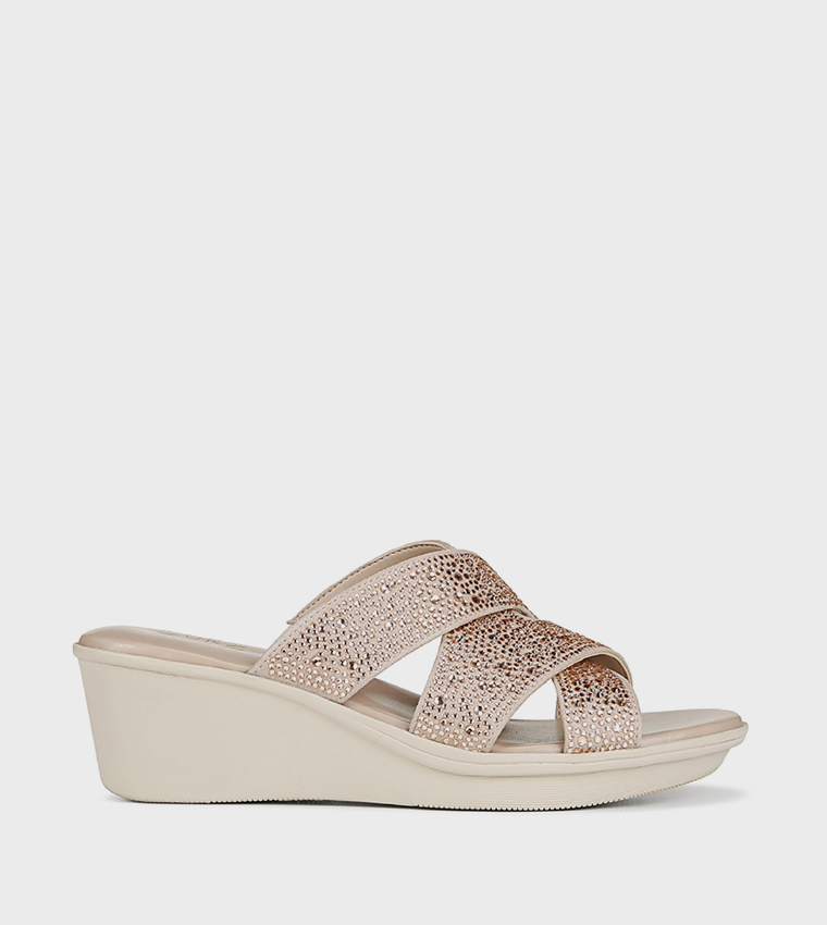 ROWENA Embellished Wedge Sandals