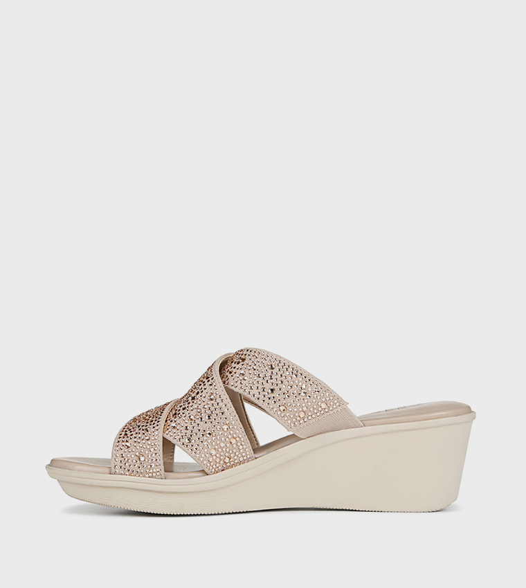 ROWENA Embellished Wedge Sandals