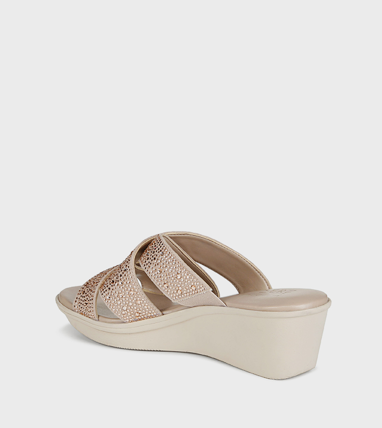 ROWENA Embellished Wedge Sandals