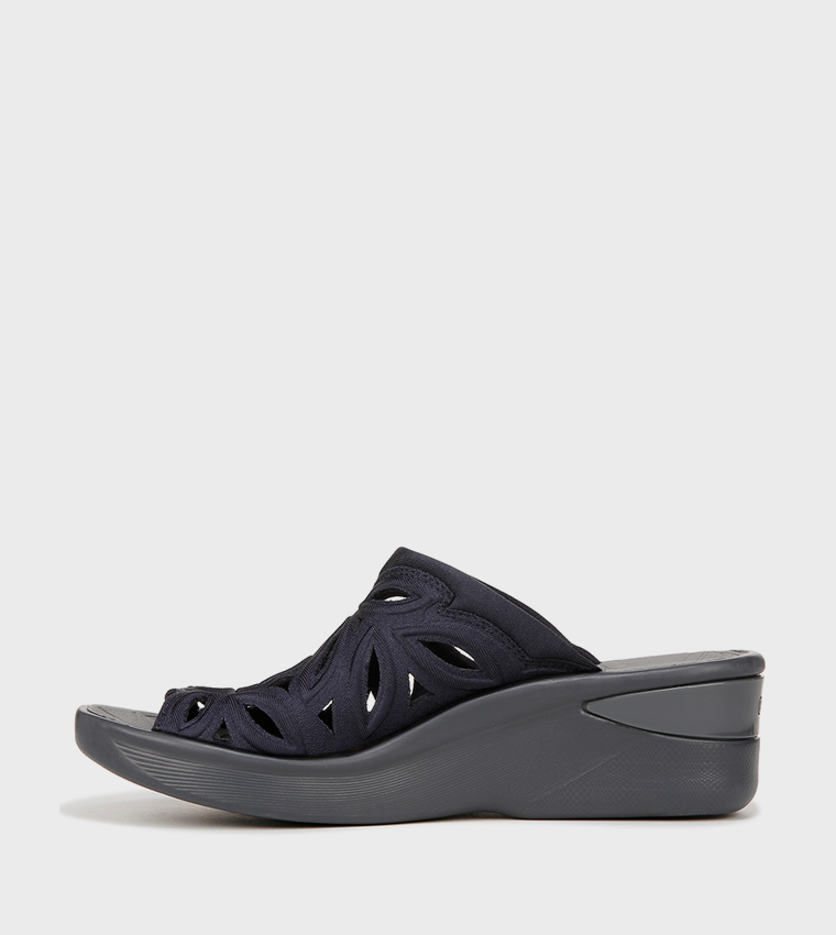 NASUSIE Laser Cut Wedge Sandals