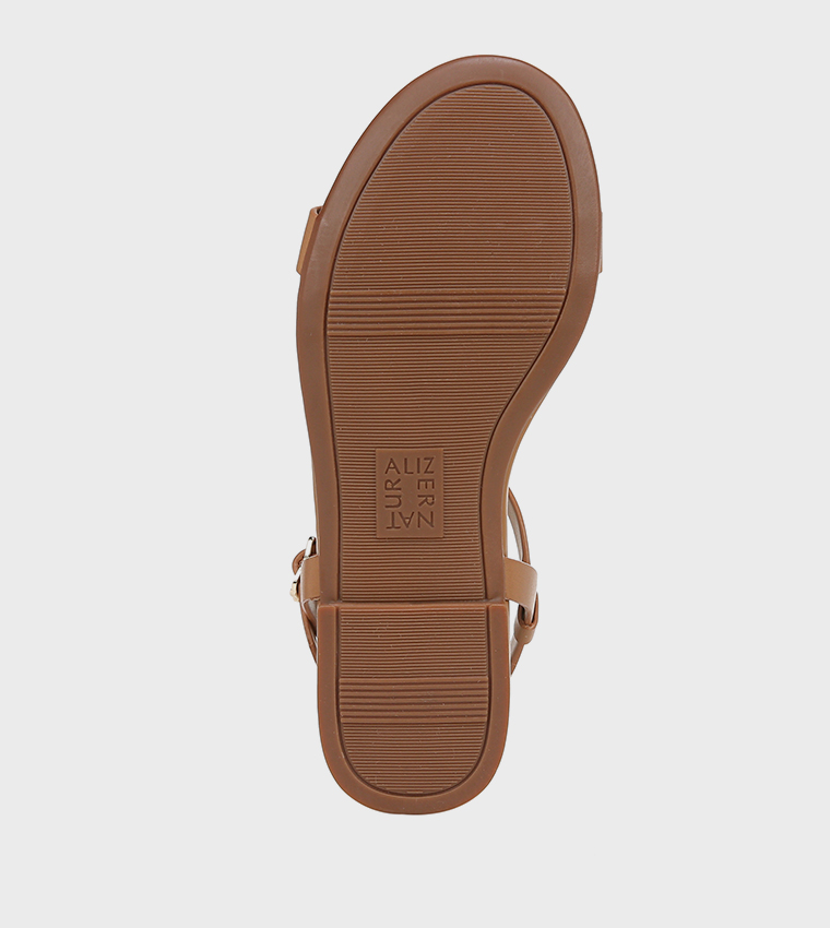TEACH Metal Accent Flat Sandals