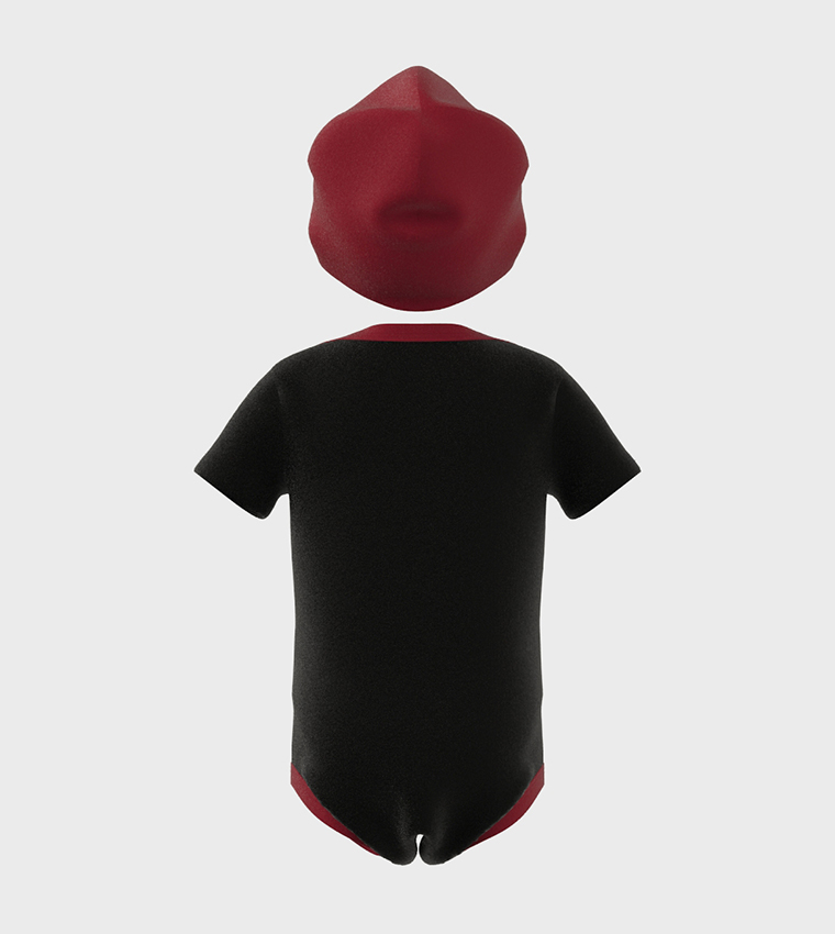 Essentials Logo Print Bodysuit and Beanie Gift Set