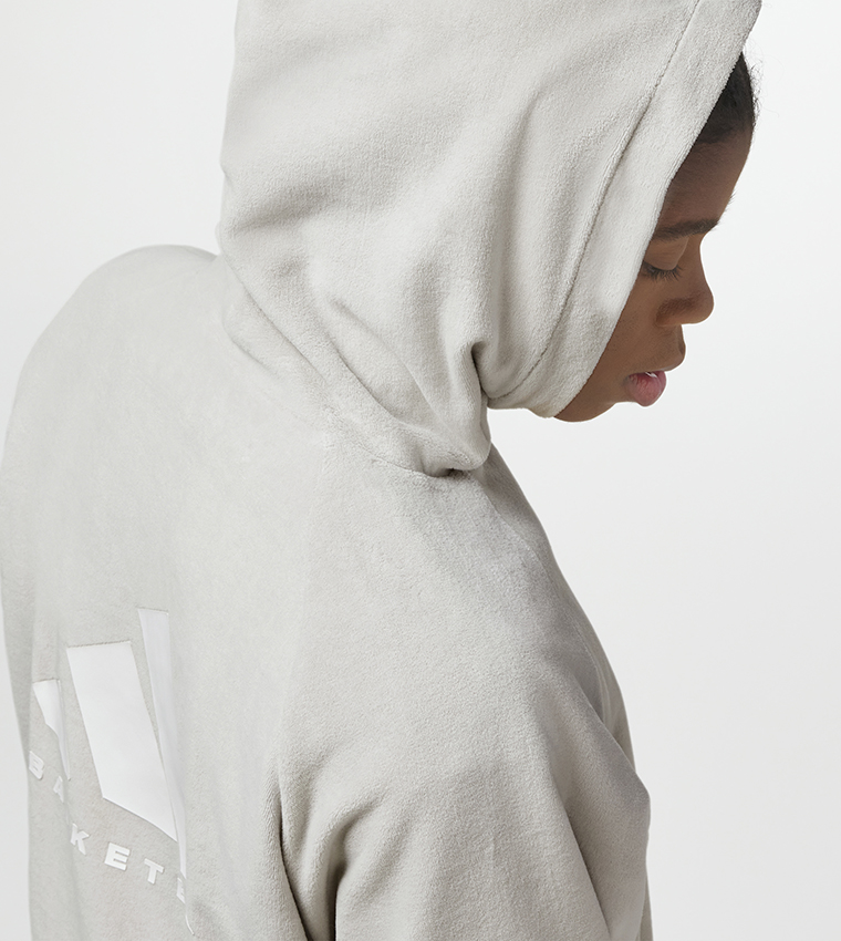 Velour Basketball Hoodie