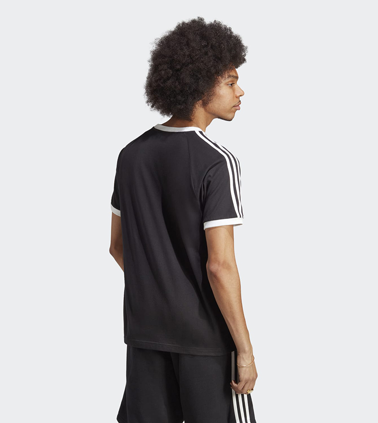 Stripe Detailed Sleeves Crew Neck T-Shirt