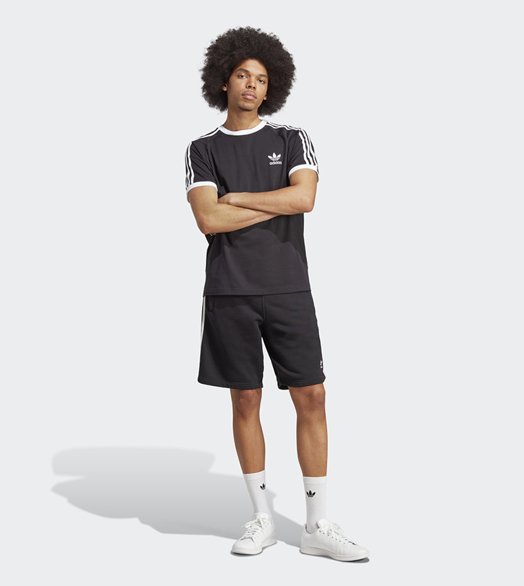 Stripe Detailed Sleeves Crew Neck T-Shirt