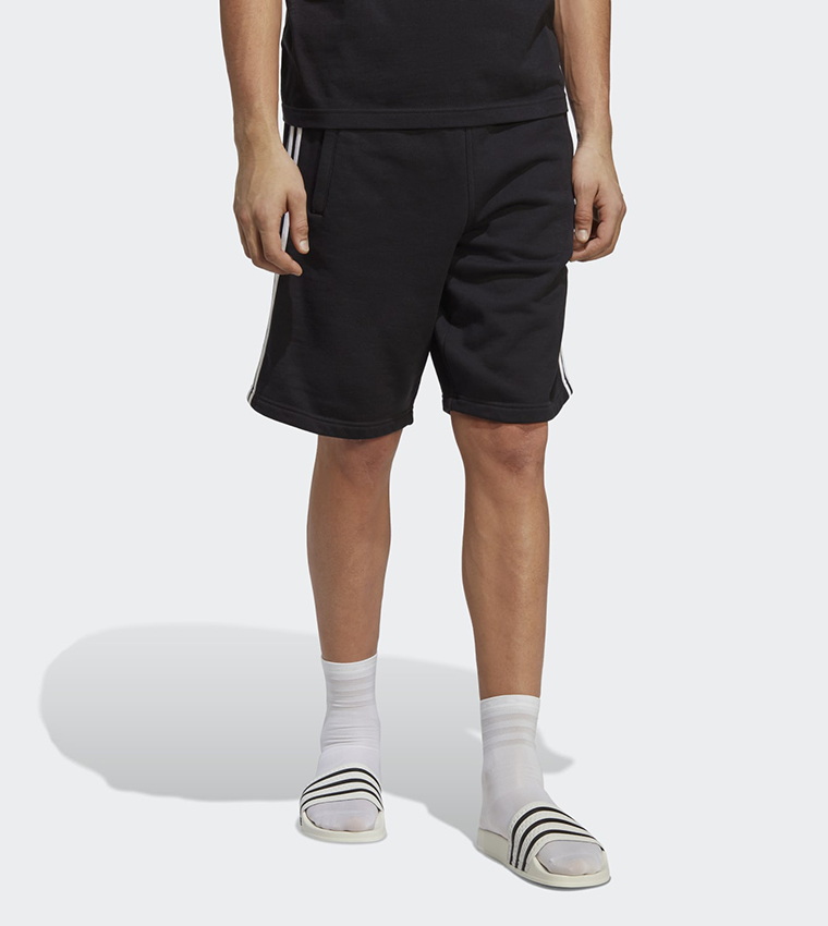 Contrast Side Stripes Elastic Waist Shorts
