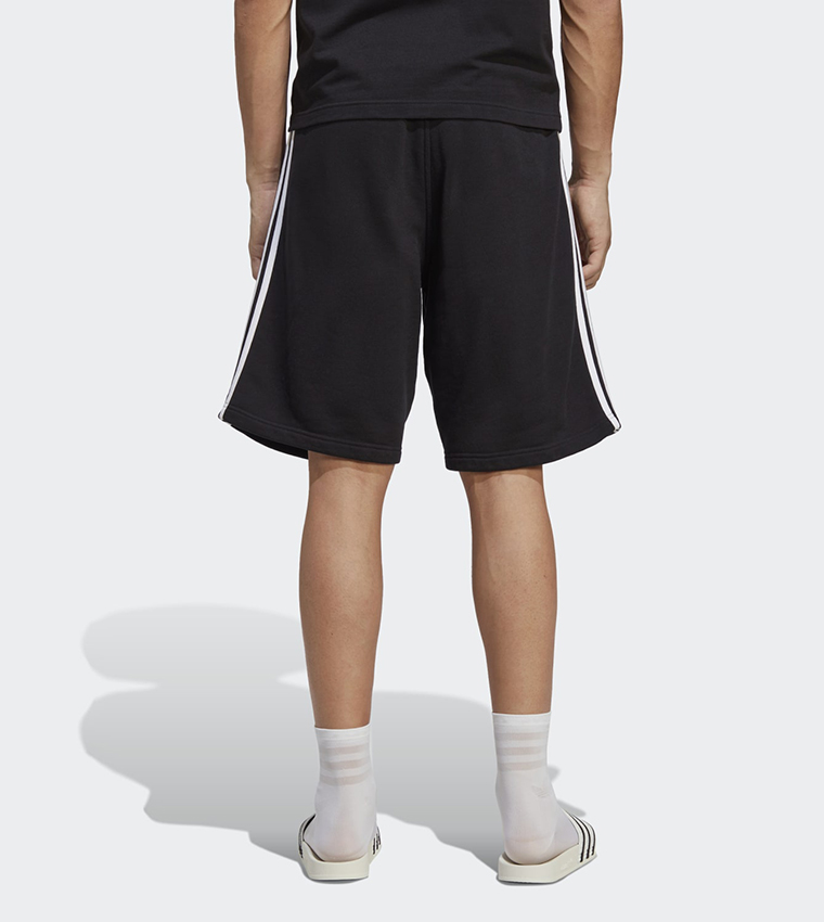 Contrast Side Stripes Elastic Waist Shorts