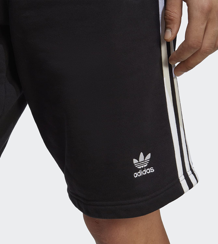 Contrast Side Stripes Elastic Waist Shorts