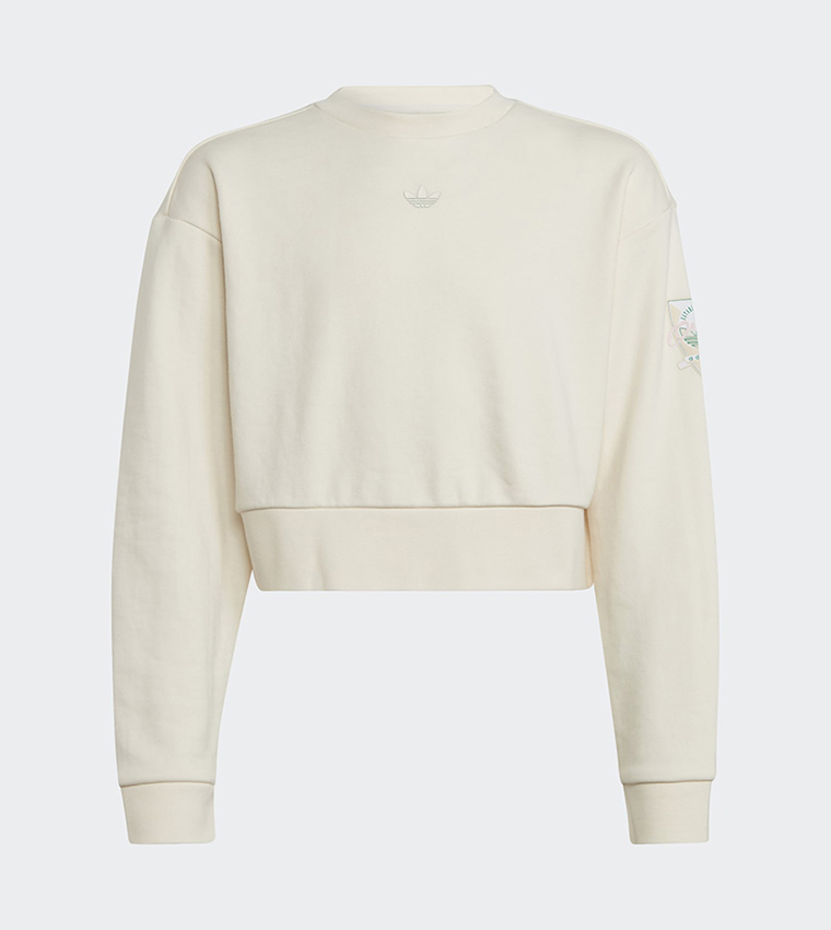 Cream adidas sweatshirt hot sale