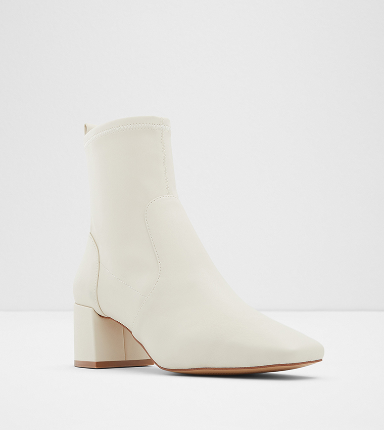 Aldo white ankle boots store