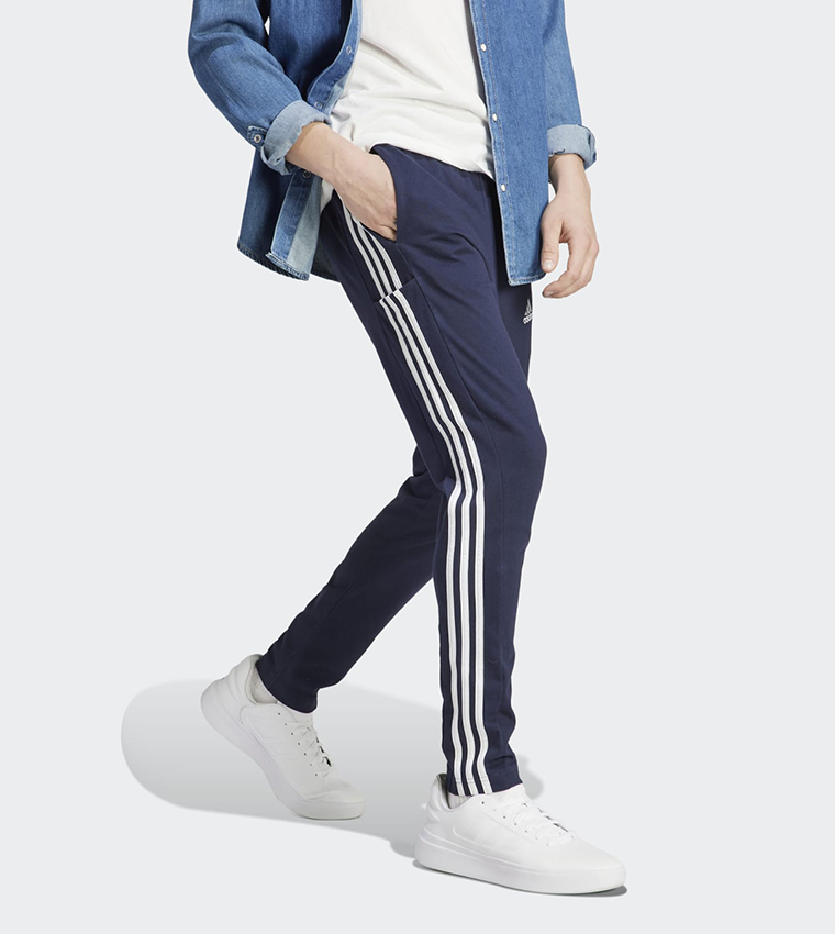 Buy Adidas Essentials Stripes Logo Printed Active Trackpants In
