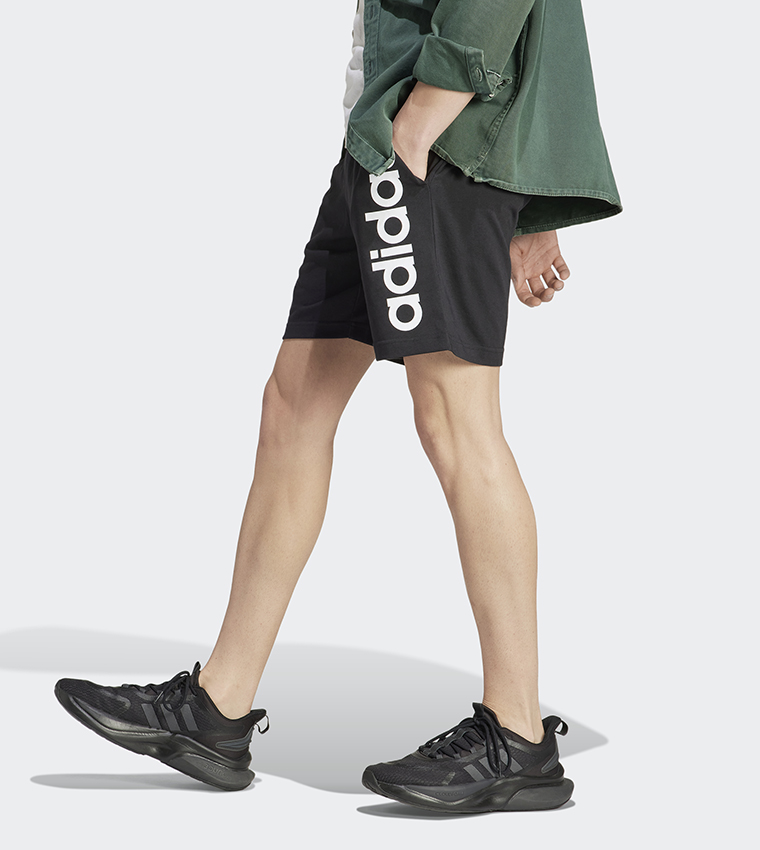 Logo Printed Elastic Waist Active Shorts