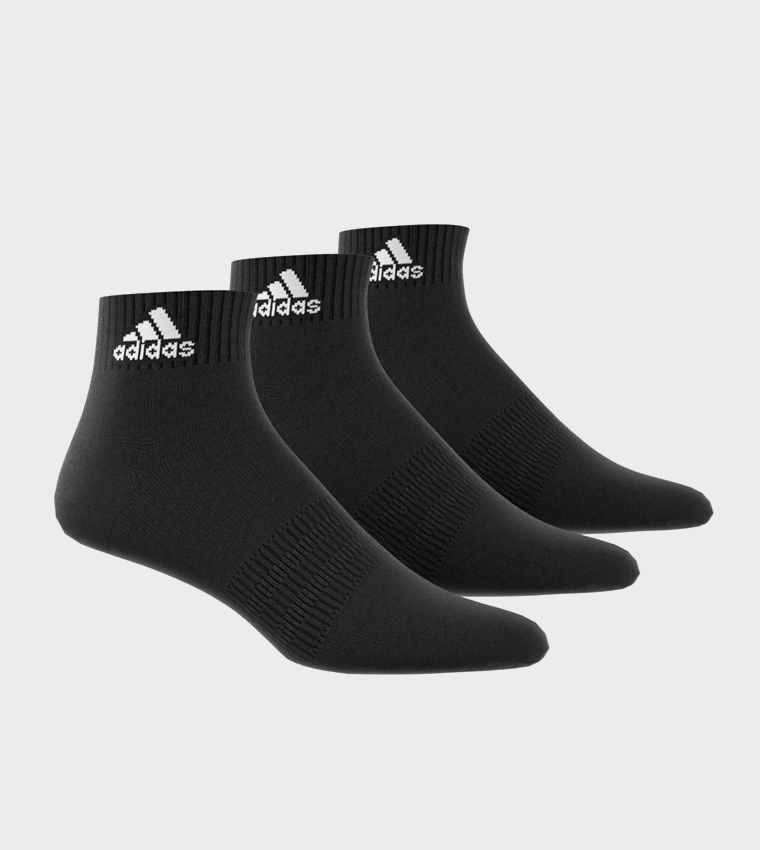 Pack of 3 Logo Printed Ankle Socks