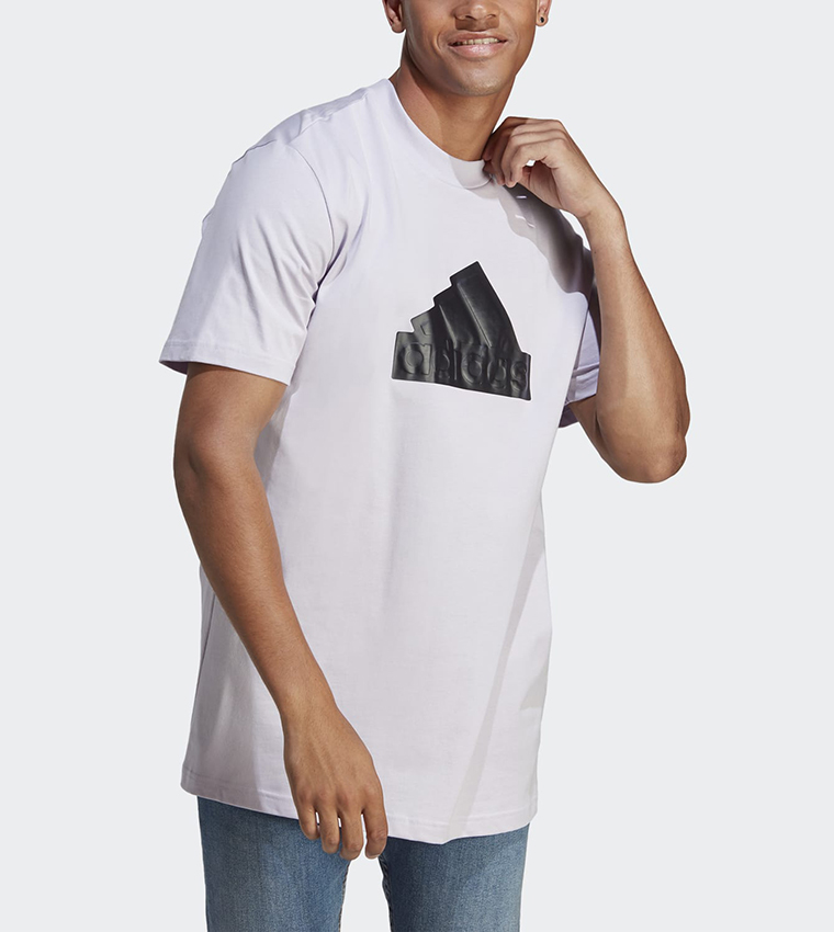 Adidas off best sale white t shirt