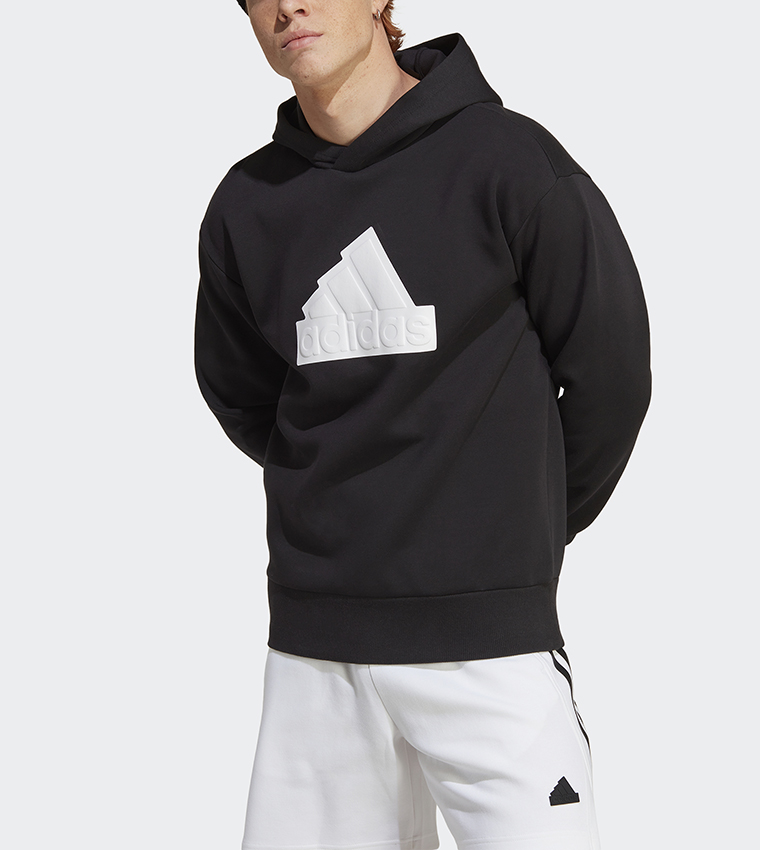 Adidas logo sleeve hoodie outlet