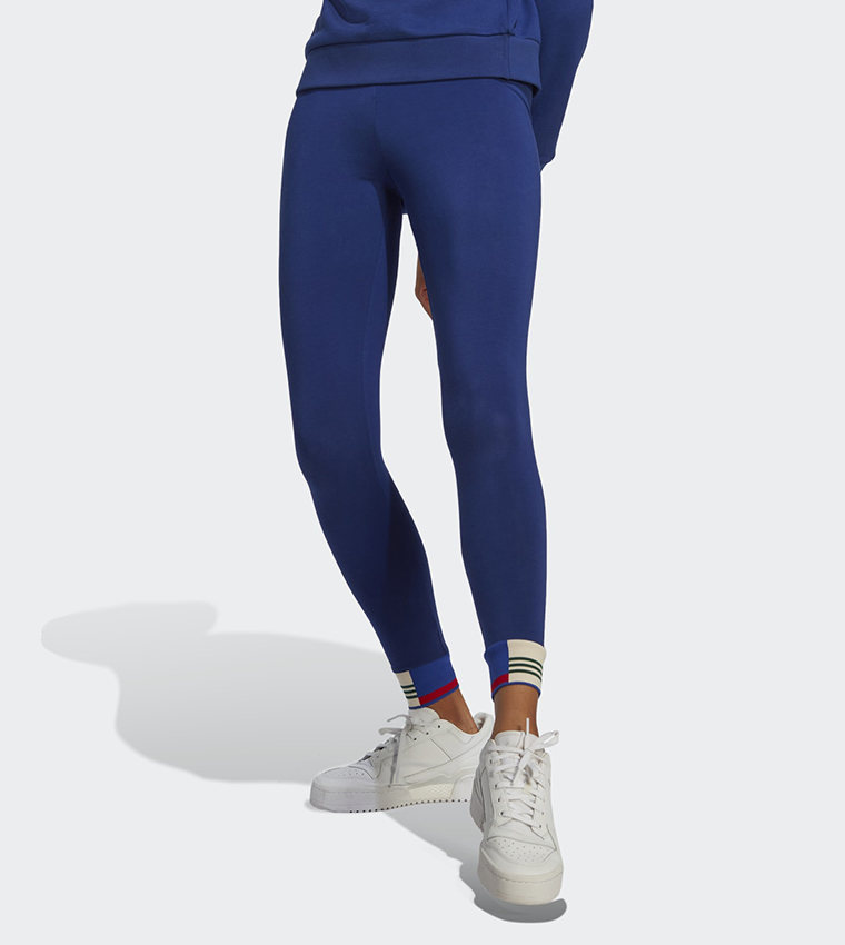 Buy Adidas Elasticated Waist Active Tights In Blue