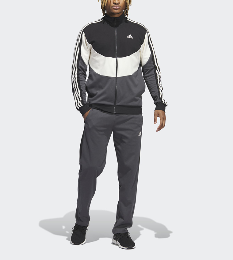 Grey hotsell adidas sweatsuit