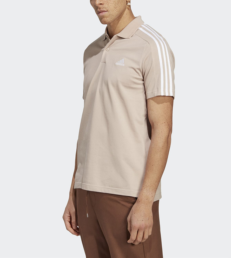Essentials Pique Embroidered Logo 3-Stripes Polo T-Shirt