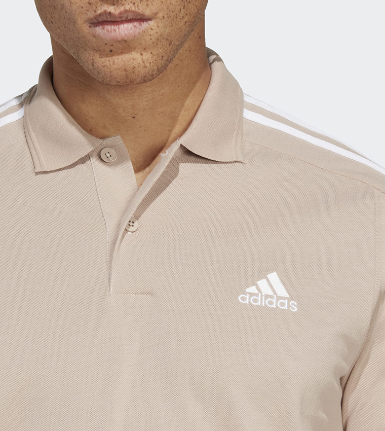Essentials Pique Embroidered Logo 3-Stripes Polo T-Shirt