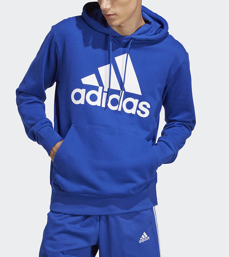 Buy Adidas Logo Printed Long Sleeves Hoodie In Blue 6thStreet Saudi Arabia