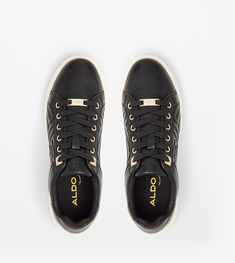 Buy Aldo ICONISPEC Textured Lace Up Sneakers In Black | 6thStreet UAE