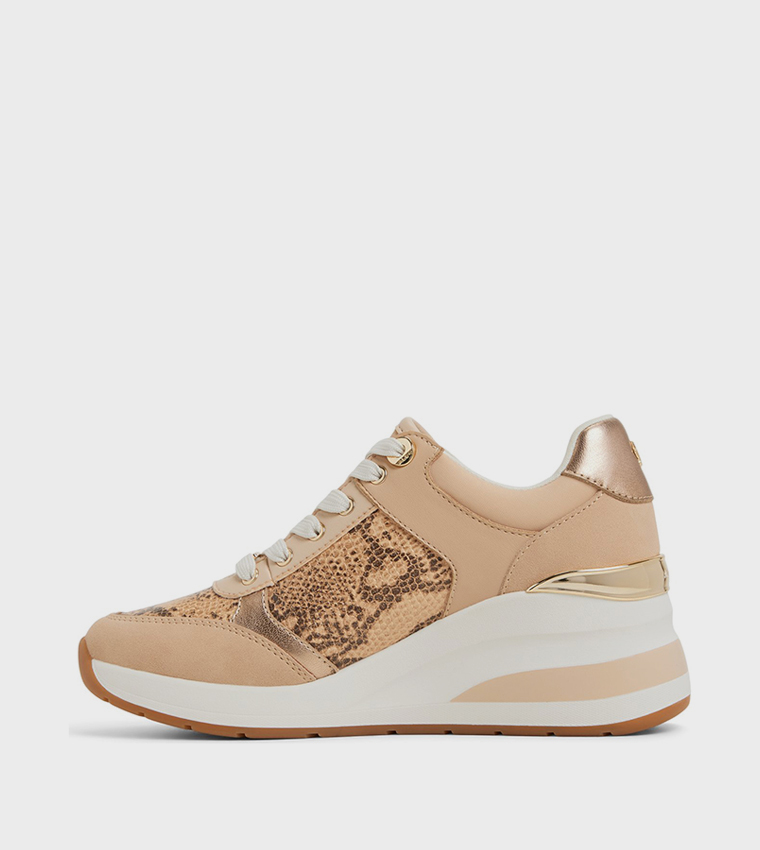 ICONISTEP Snake Printed Wedge Sneakers