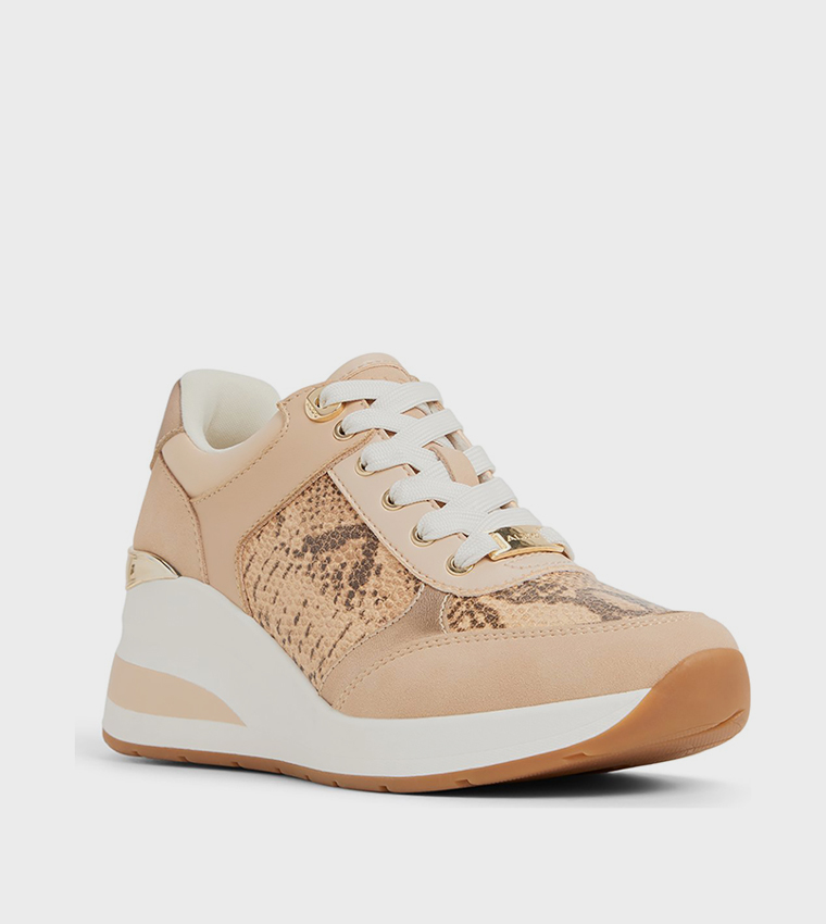 ICONISTEP Snake Printed Wedge Sneakers